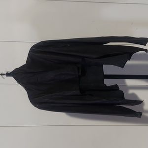 All Saints Open Front Leather Jacket
